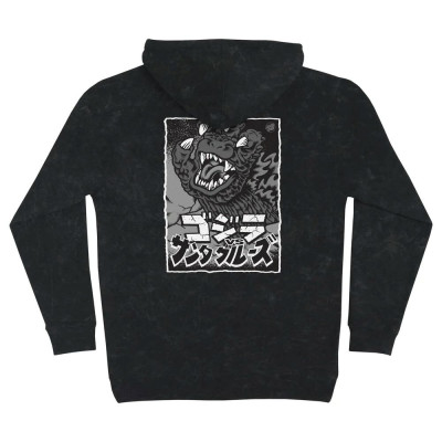 Godzilla Hand Mens Santa Cruz Hoodie Black